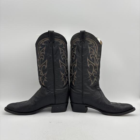 Vintage 80s Larry Mahan Cowboy Boots Western Exotic Lizard Men\'s 10 D main image 5